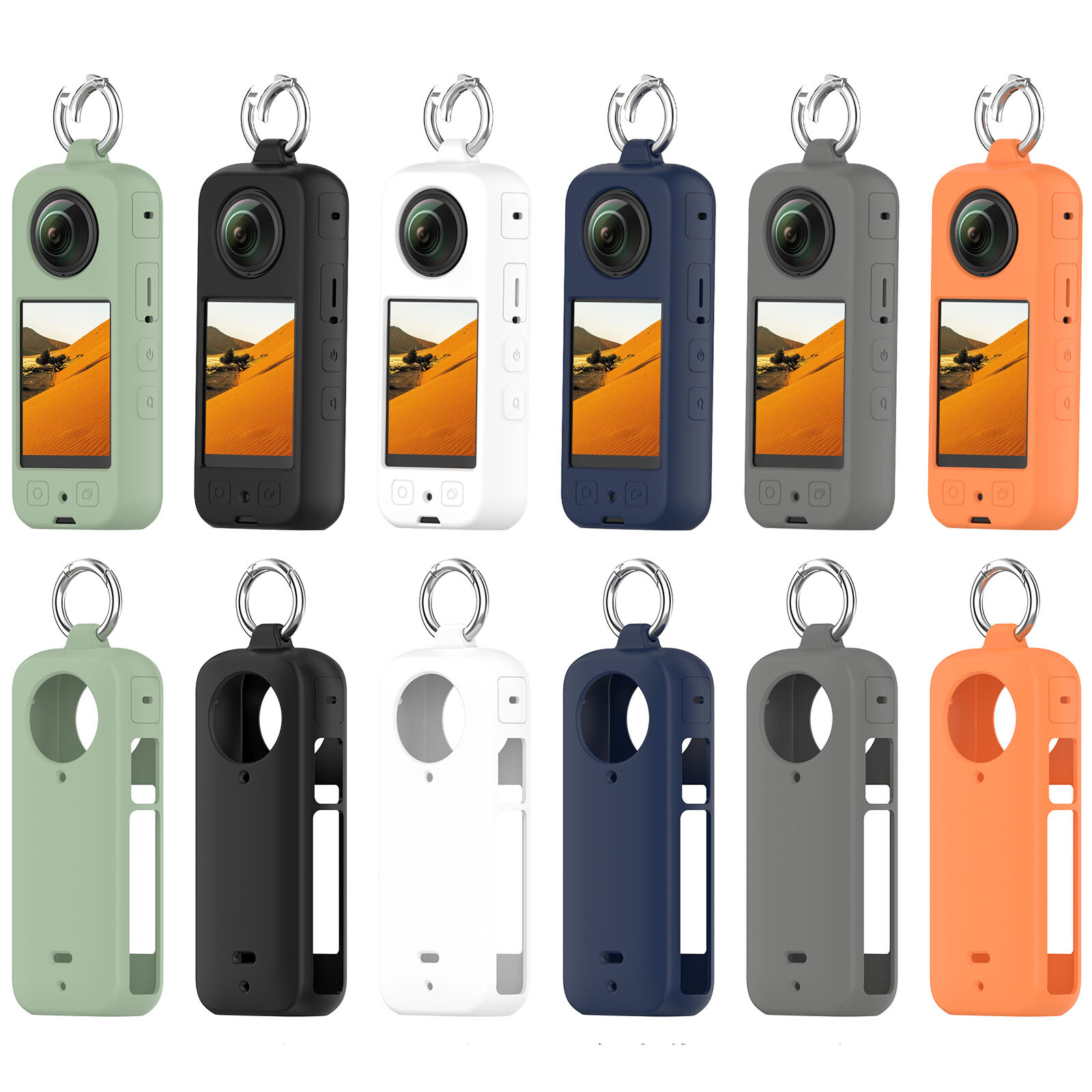 Portable Camera Silicone Protective Case for Insta360 X3 Panoramic Sports Camera