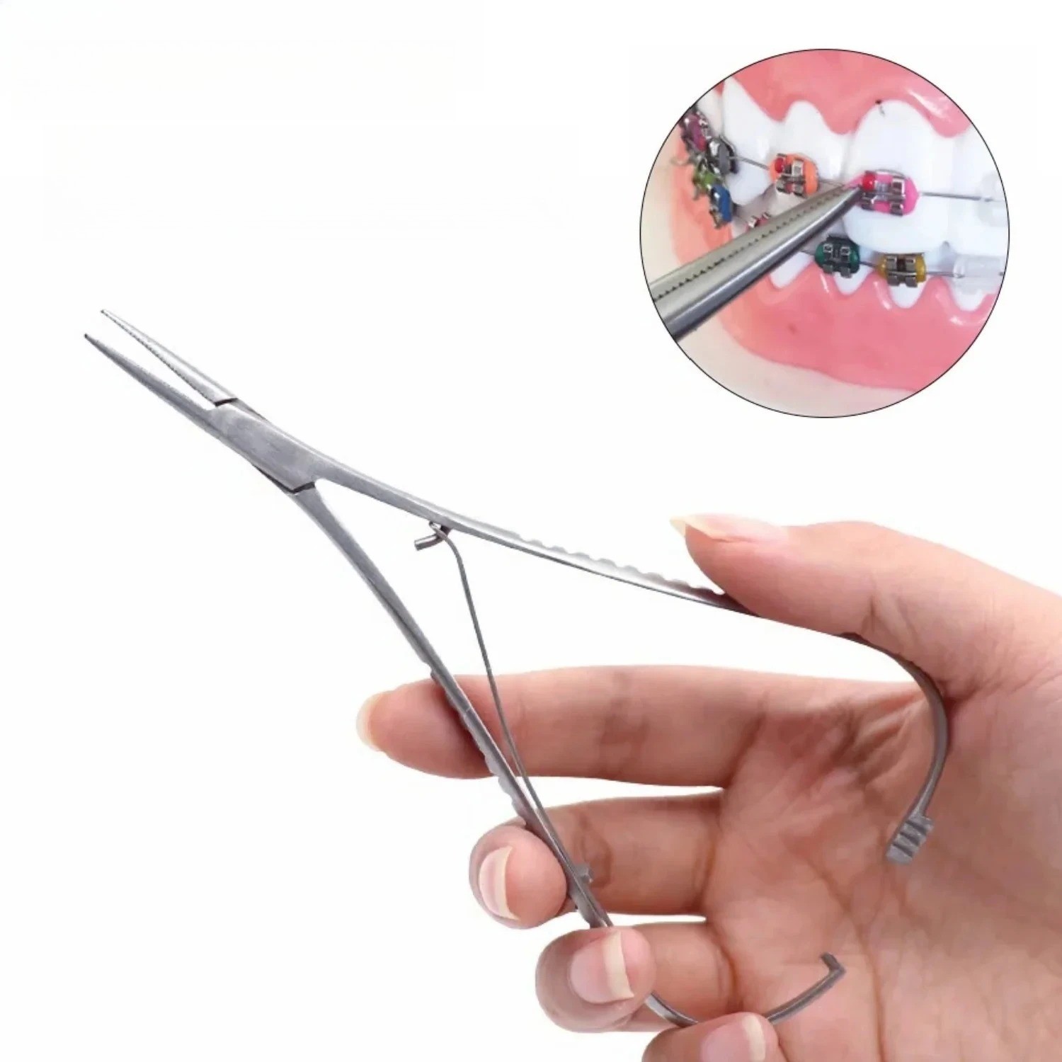 Dental Needle Holder Mathieu Forceps Stainless Steel Orthodontic Tweezers