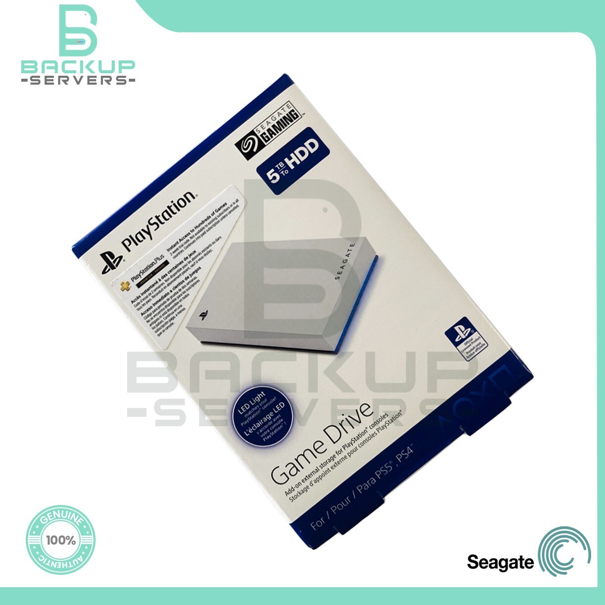STLV5000100 Seagate Game Drive for PlayStation 5TB 5.4K RPM USB 3.2 External HDD