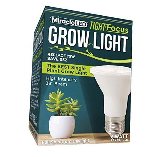 Tight Focus LED Full Spectrum Daylight Single Plant Growing Bulb 6W Replacing