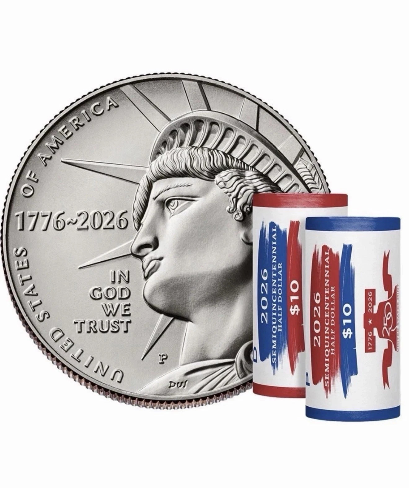 2026 P&D Enduring Liberty Half Dollar 2 Coin Set Semiquincentennial  1776-2026