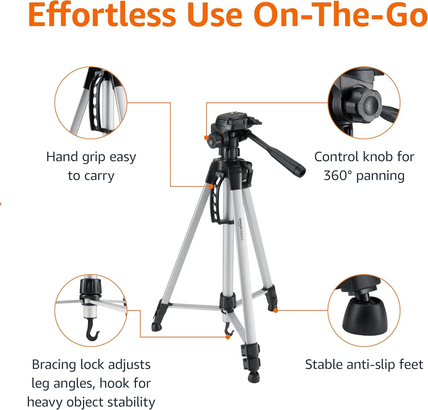 AmazonBasics WT3540 Lightweight Tripod with Bag