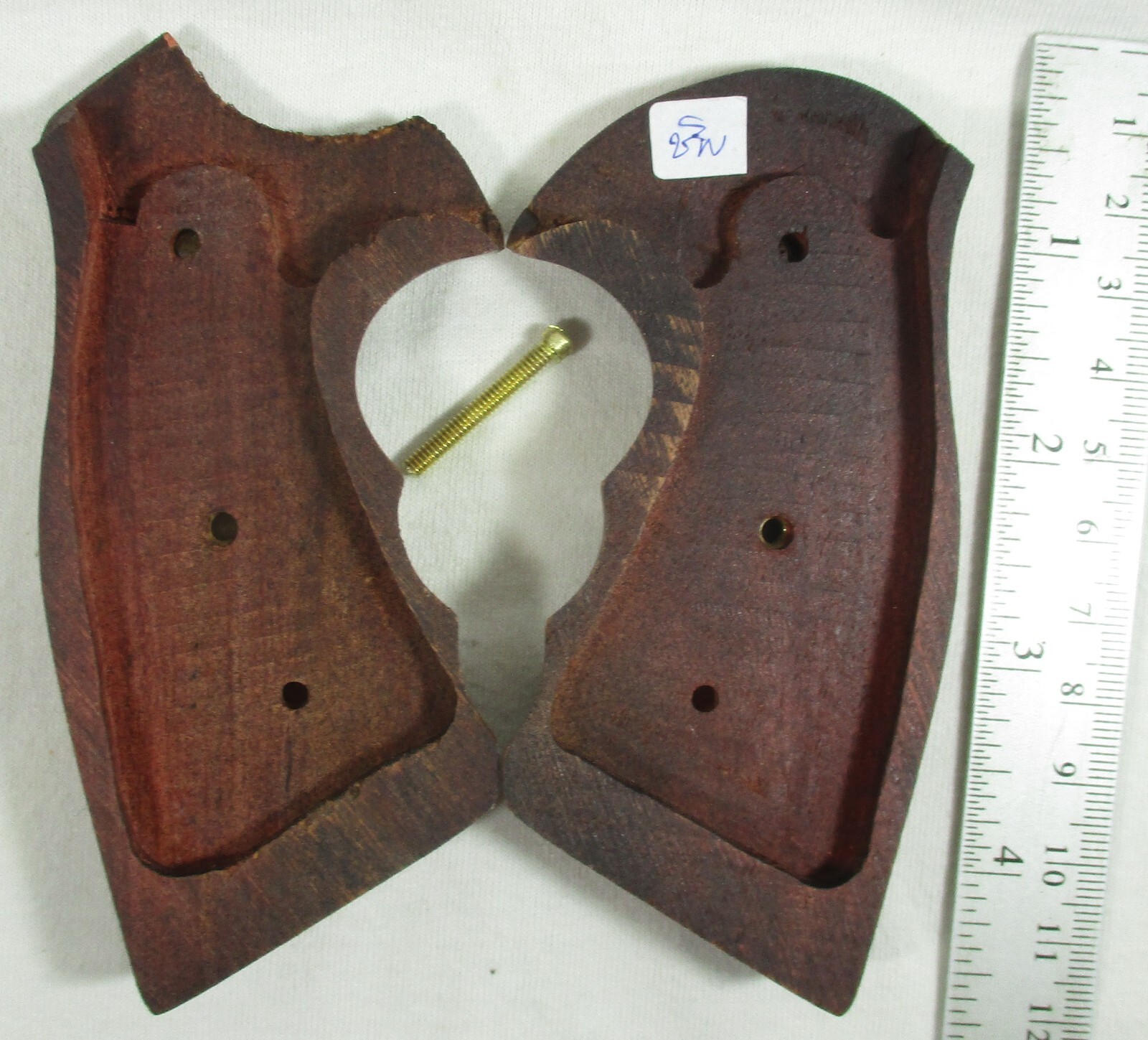 New wood checkered grips For S&W J Frame Square/Round butt