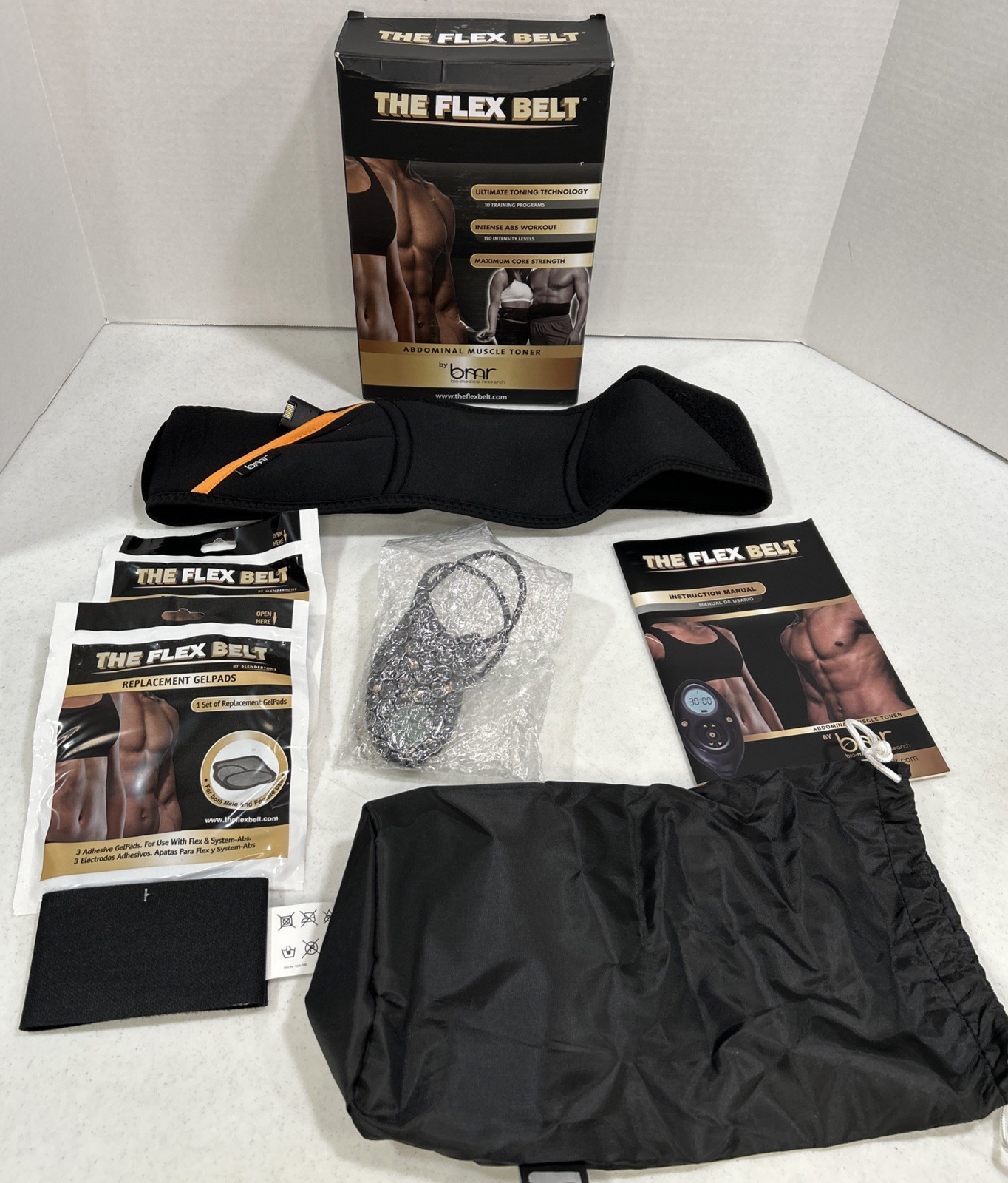 BMR Flex Belt Electronic Abdominal Muscle Toner Belt X-70 No Charger Works!