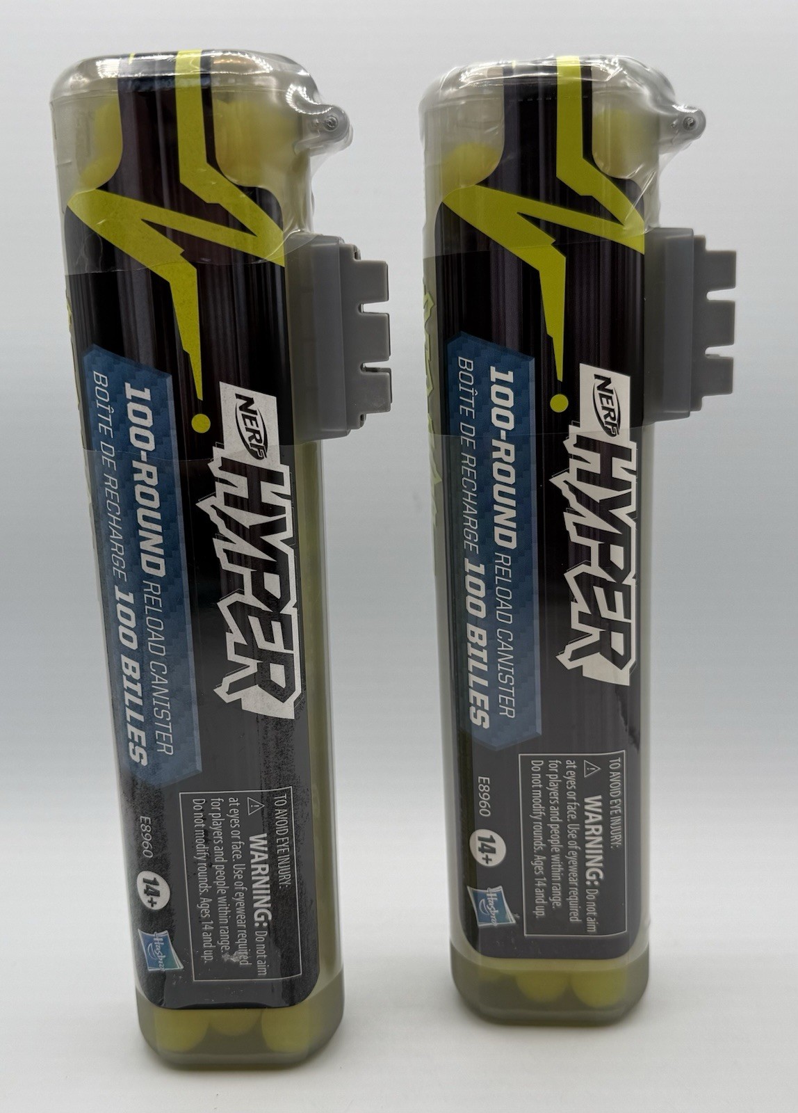 2 Nerf Hyper Blaster 100 Round Refill Canisters Reload Canister E8960 New
