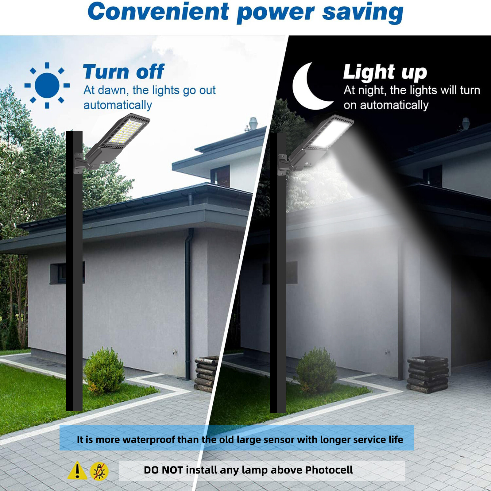 LED Parking Lot Light - 200W Street Lights Dusk to Dawn Outdoor Lighting 3 PACK