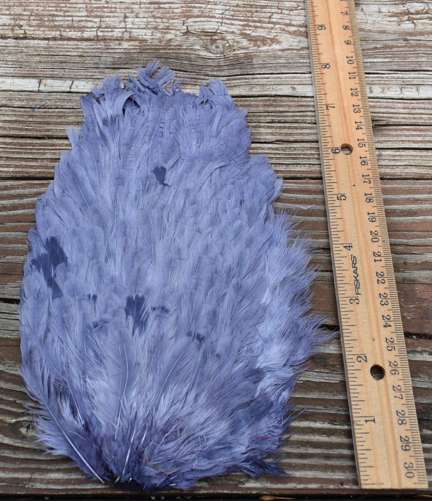 Lot 270,  Dyed Dark Gray Grey India Hen Back Saddle Feathers for Fly Tying