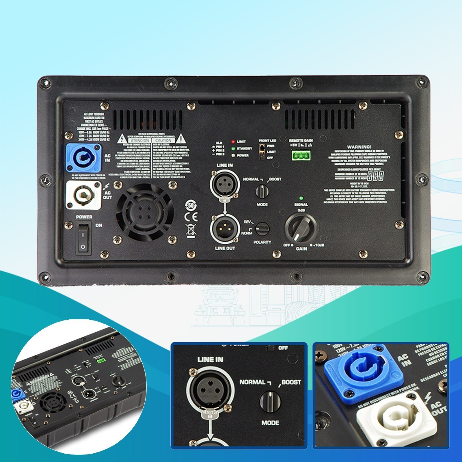 Professional Power Amplifier Subwoofer Continuous Class D Active Power Module