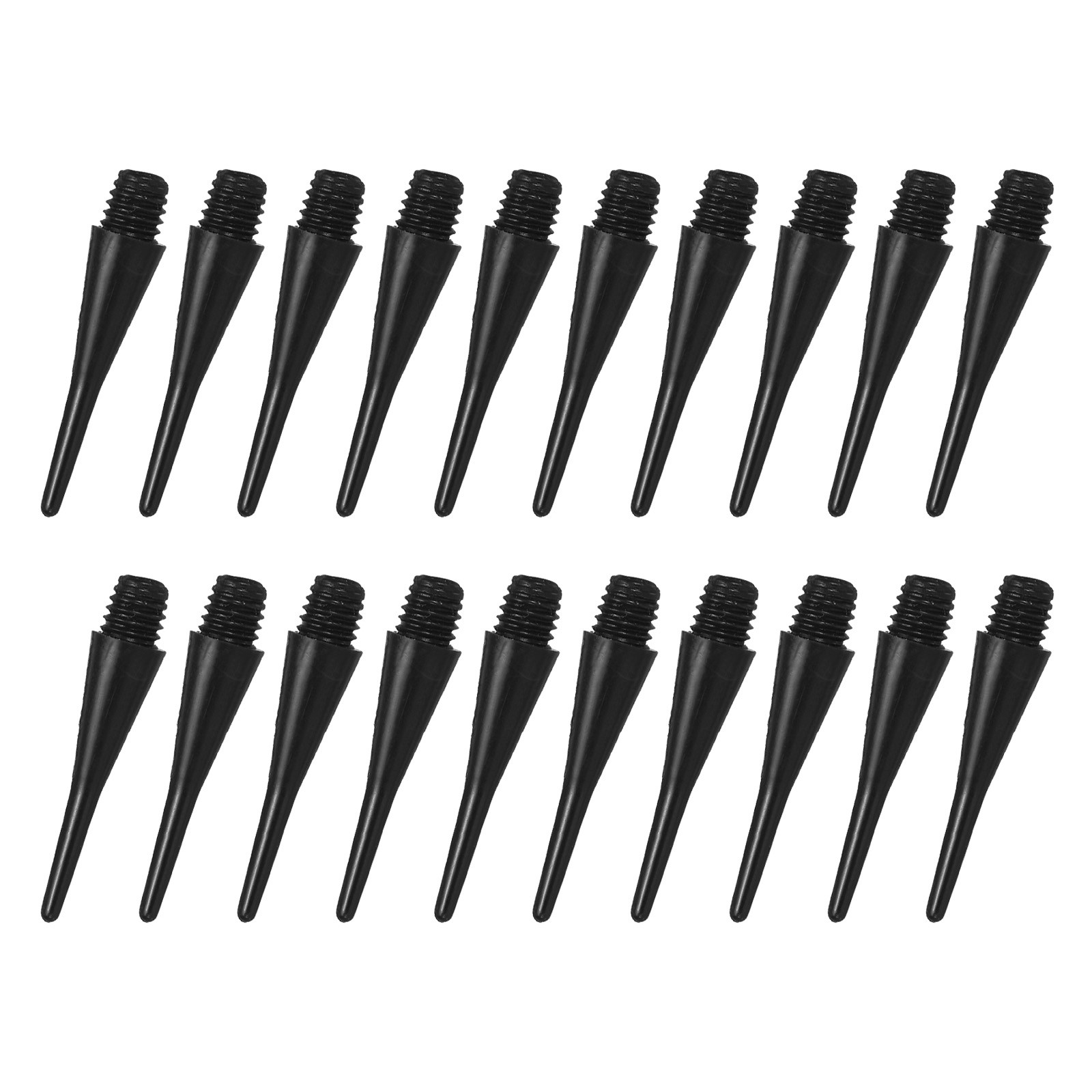 100Pcs Plastic Dart Tips,Game 2BA Thread Soft Darts Tips Replacements Black