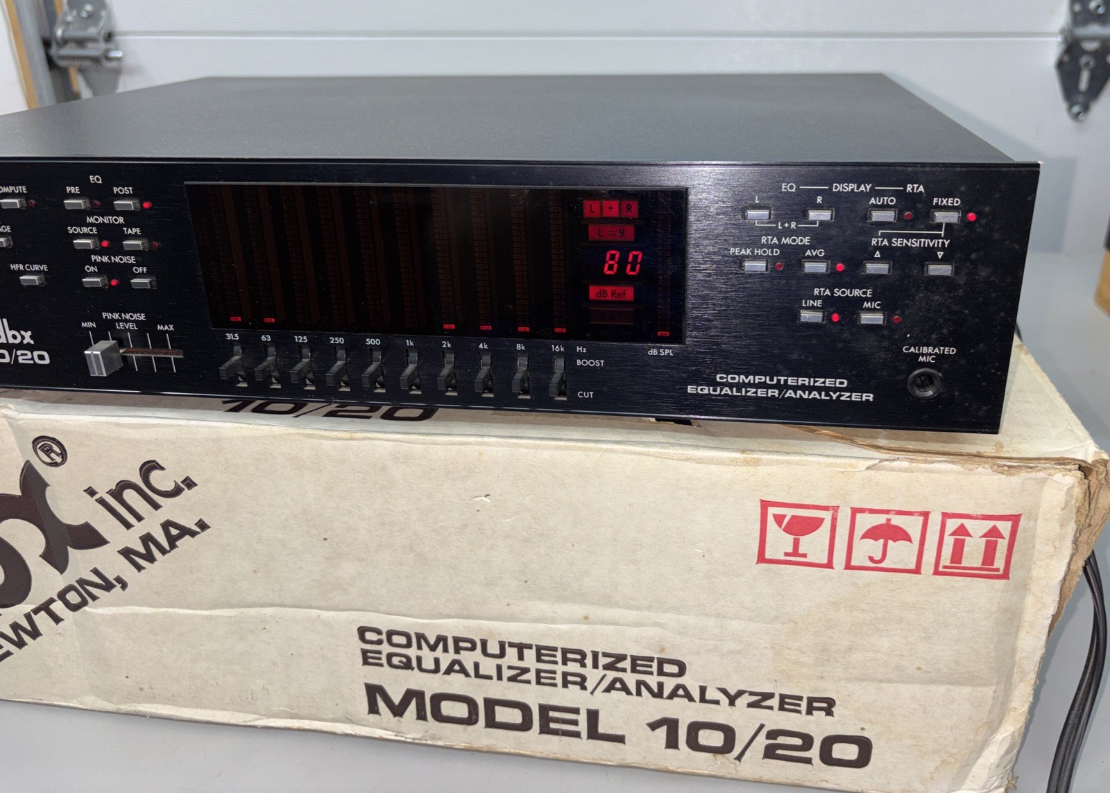 DBX 10/20 Computerized Equalizer Analyzer W/ Box - Studio Use - Works Great