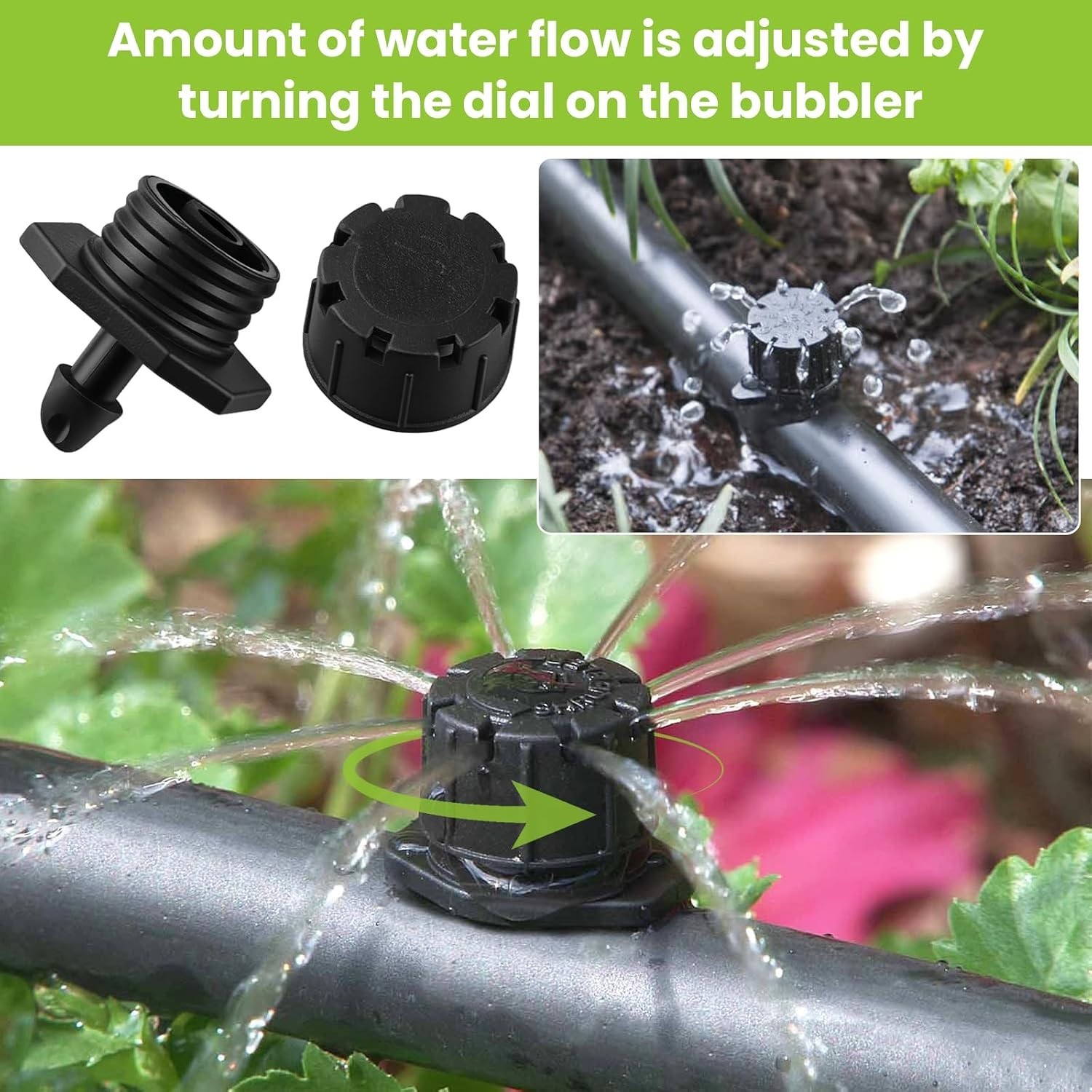 50 Pcs Adjustable Drip Irrigation Emitters for Raindrip 157005B | Adjustable ...
