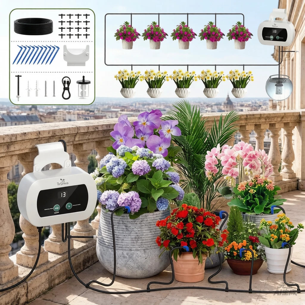 Automatic Watering System with Self Plant Watering Devices,Indoor Watering Set