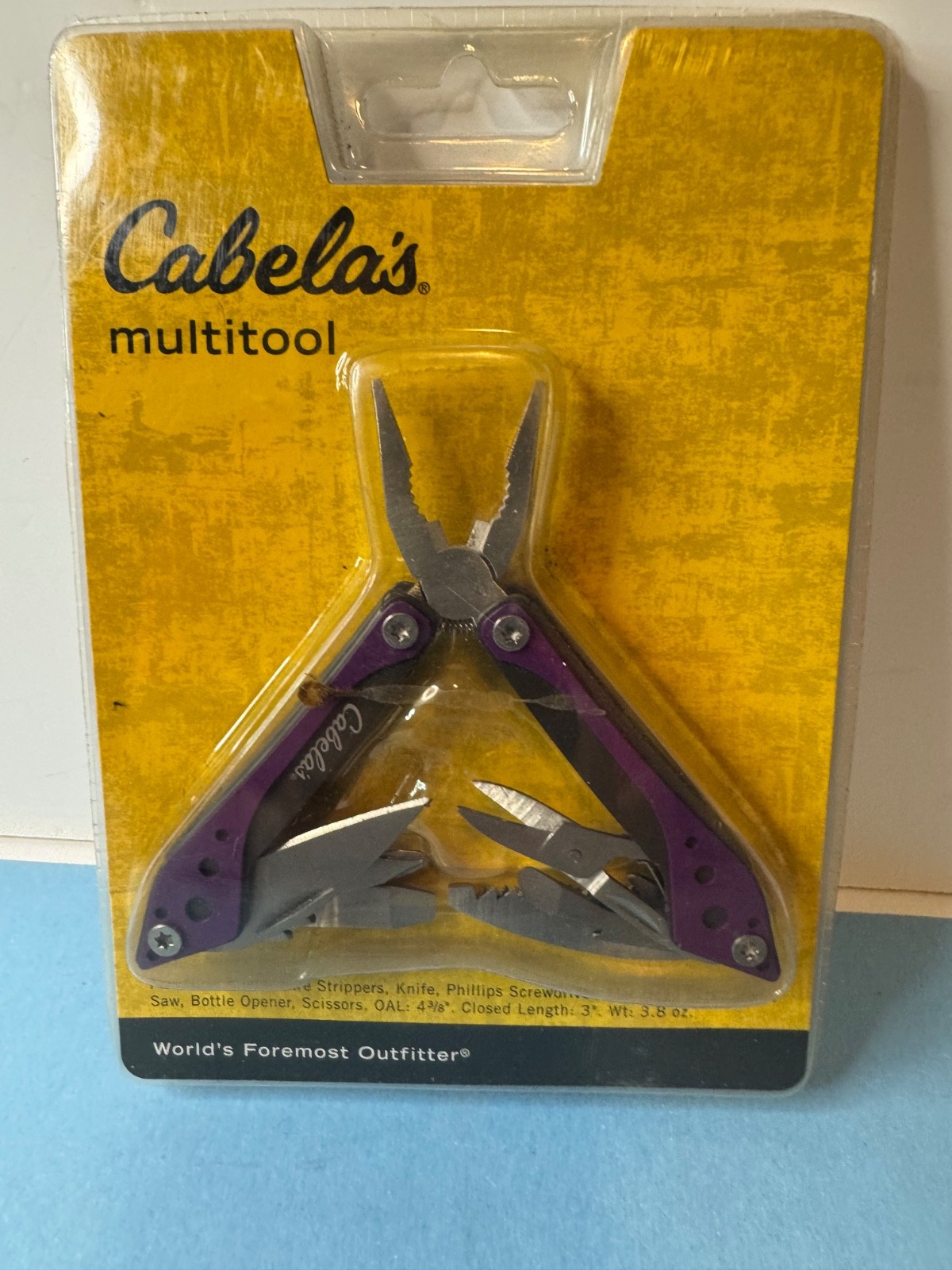 Cabela's / Multi-Tool / Purple / 3” Closed / 3.875” Overall / 3.8 Oz