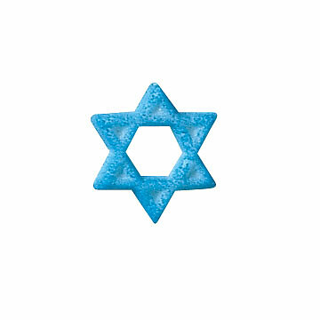 Jewish Hanukkah  Sugar Top Decor - Mini Star of David  -  Kosher, 12 pk