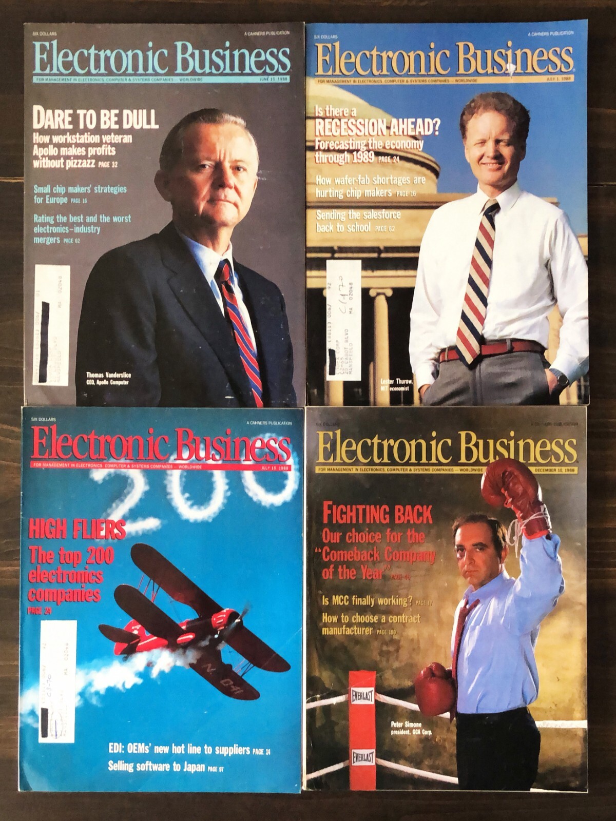 1988 Electronic Business Magazine - Lot of 4