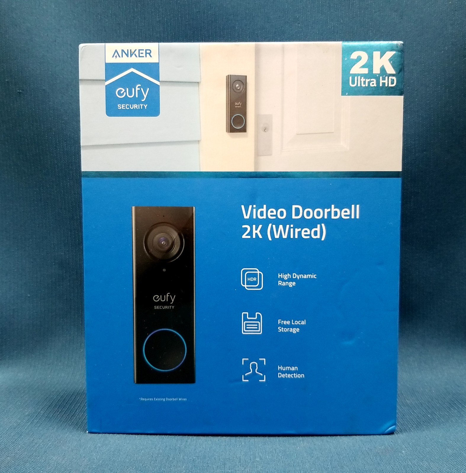 Anker eufy Security Video Doorbell 2K Ultra HD Wired Model 78200 New/Open Box