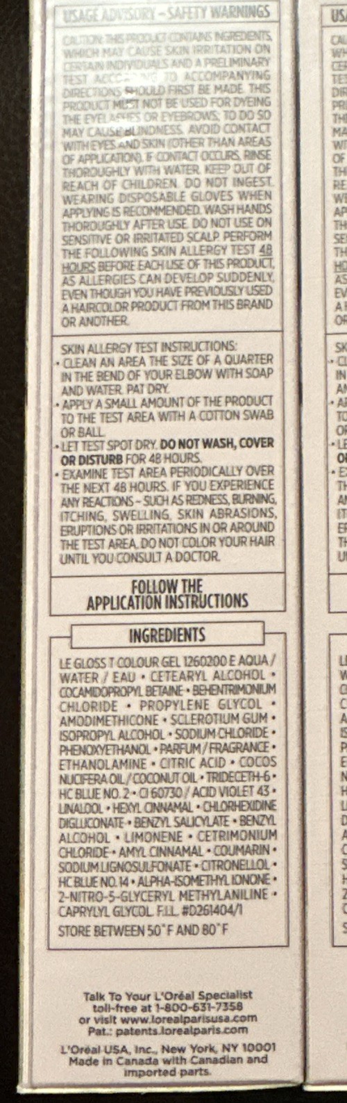 L'OREAL Paris Le Color Gloss One Step In-Shower Toning Hair Gloss For Gray Hair