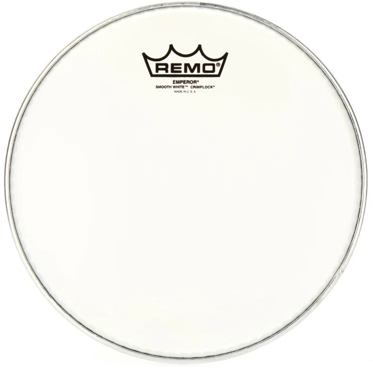 Remo Emperor Smooth White Crimplock Tenor Drumhead - 10-inch