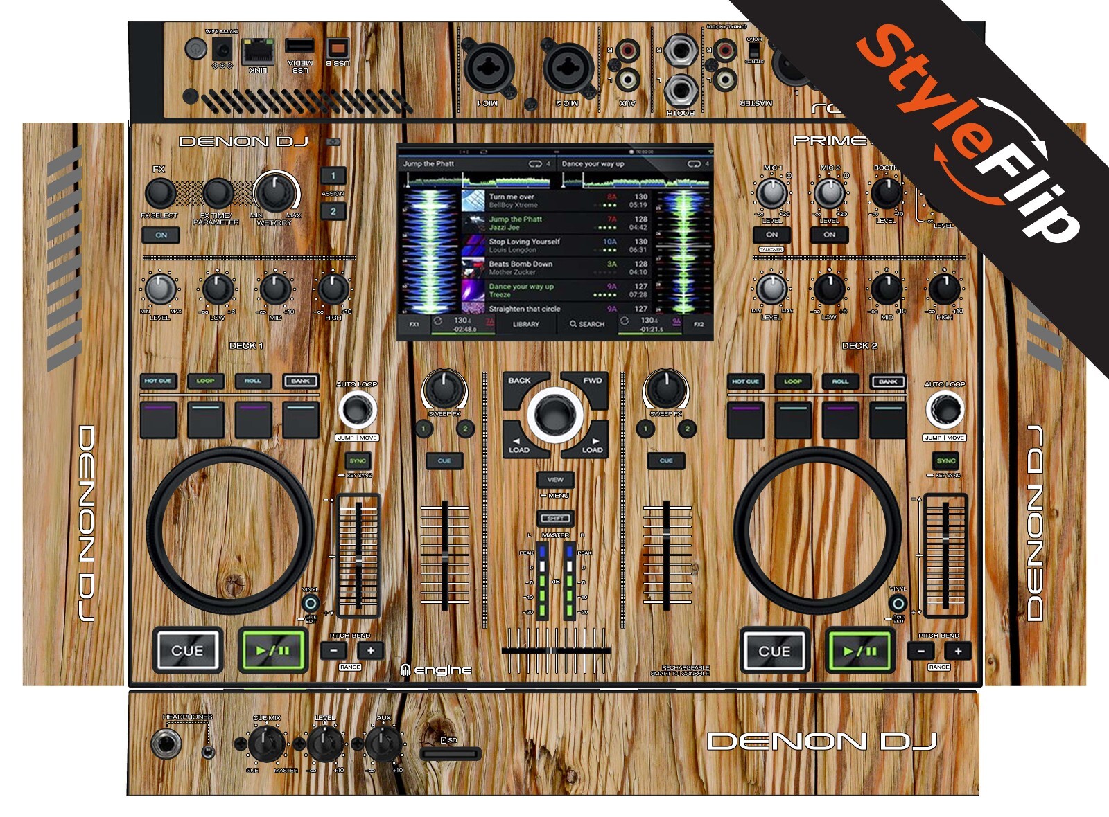 Denon Prime Go Skin | Wood 4 | Protective Decal | StyleFlip Skins