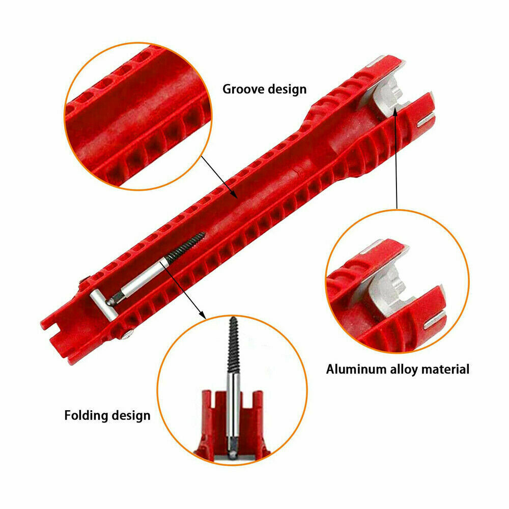 Faucet Sink Installer Multi Tool Wrench Plumbing Kitchen Water Pipe Spanner