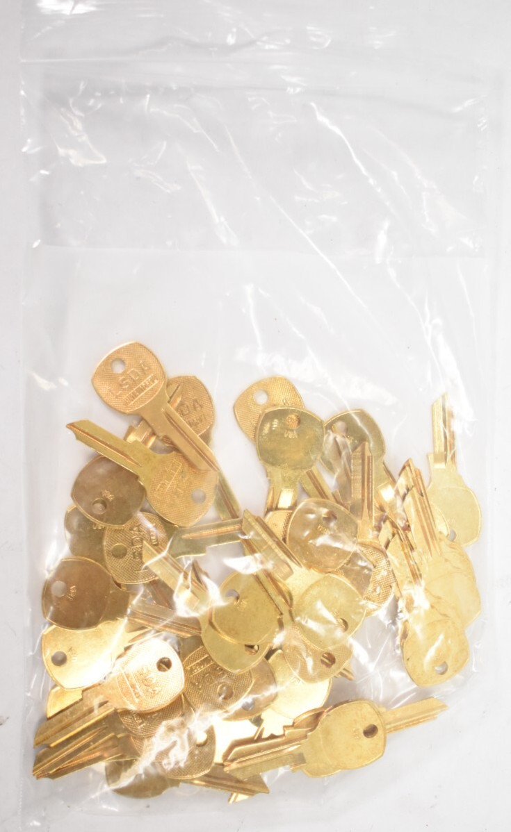 Lot of 42 Brass Key Blank Replacements LSDA NA14 1069 Bulk Pack Set USA Made