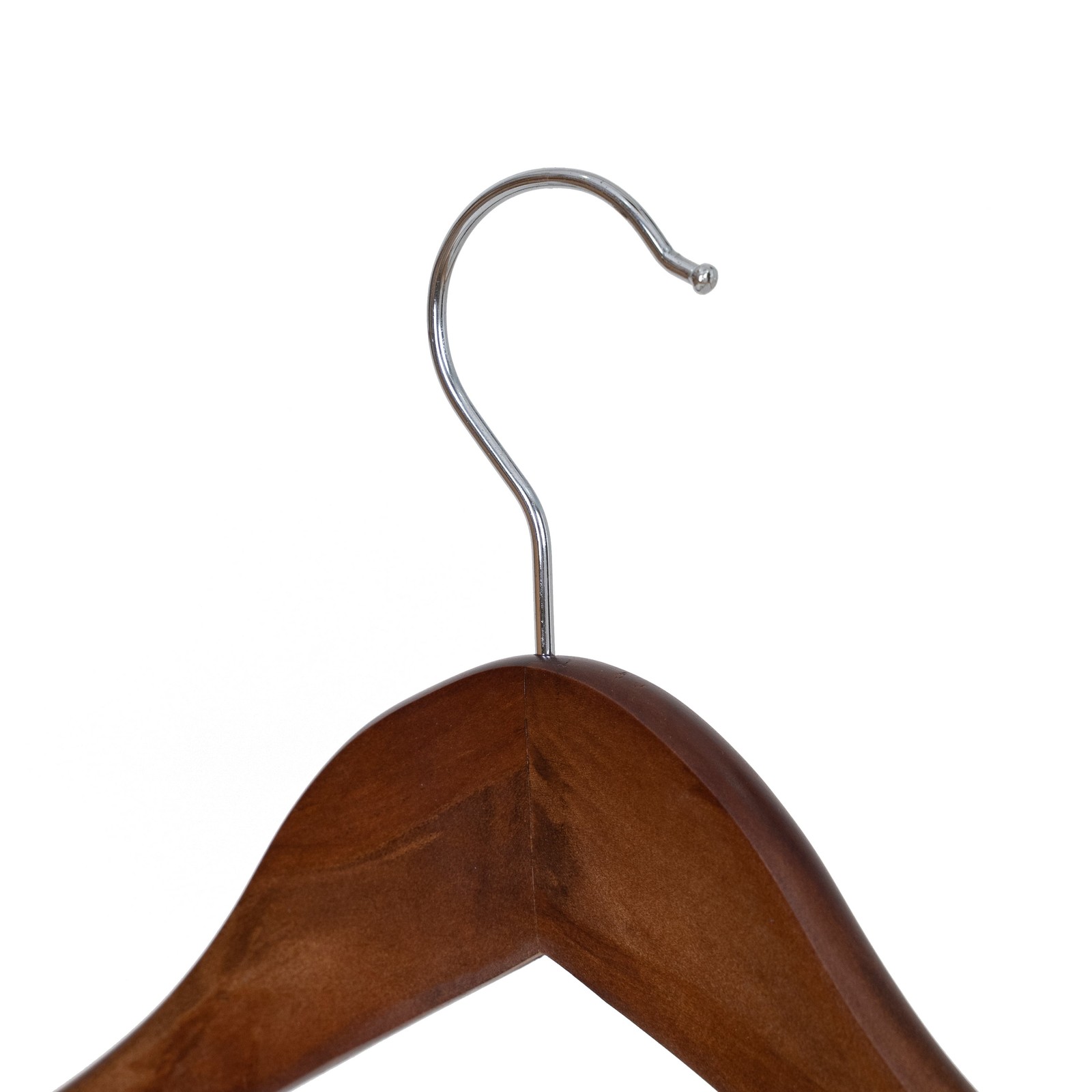 Better Homes & Gardens Wood Suit Hangers for Adult, 5 Pack, Walnut Finish
