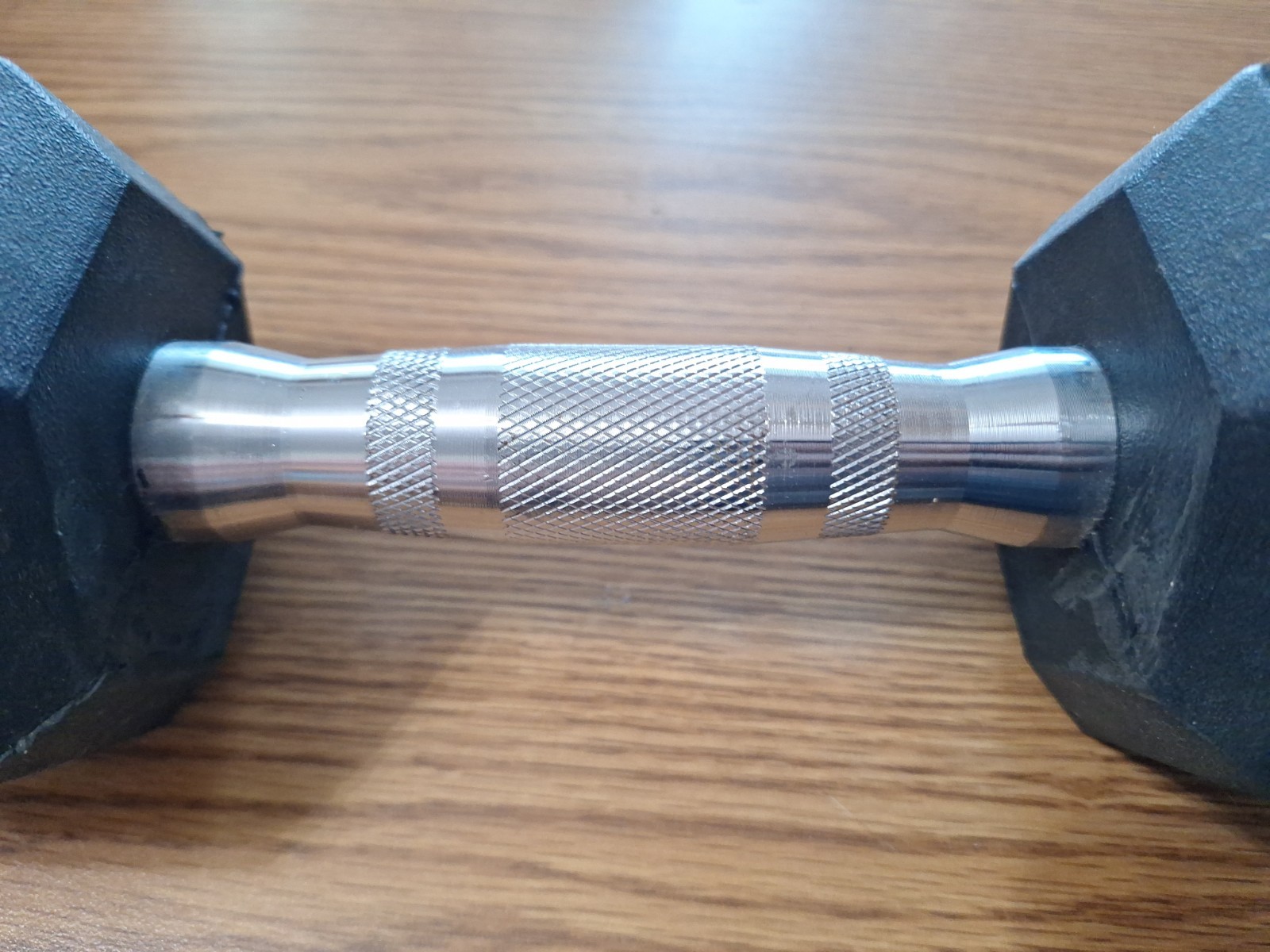 Rubber Hex 10 Pound Dumbbell Hand Weight Chrome Handle
