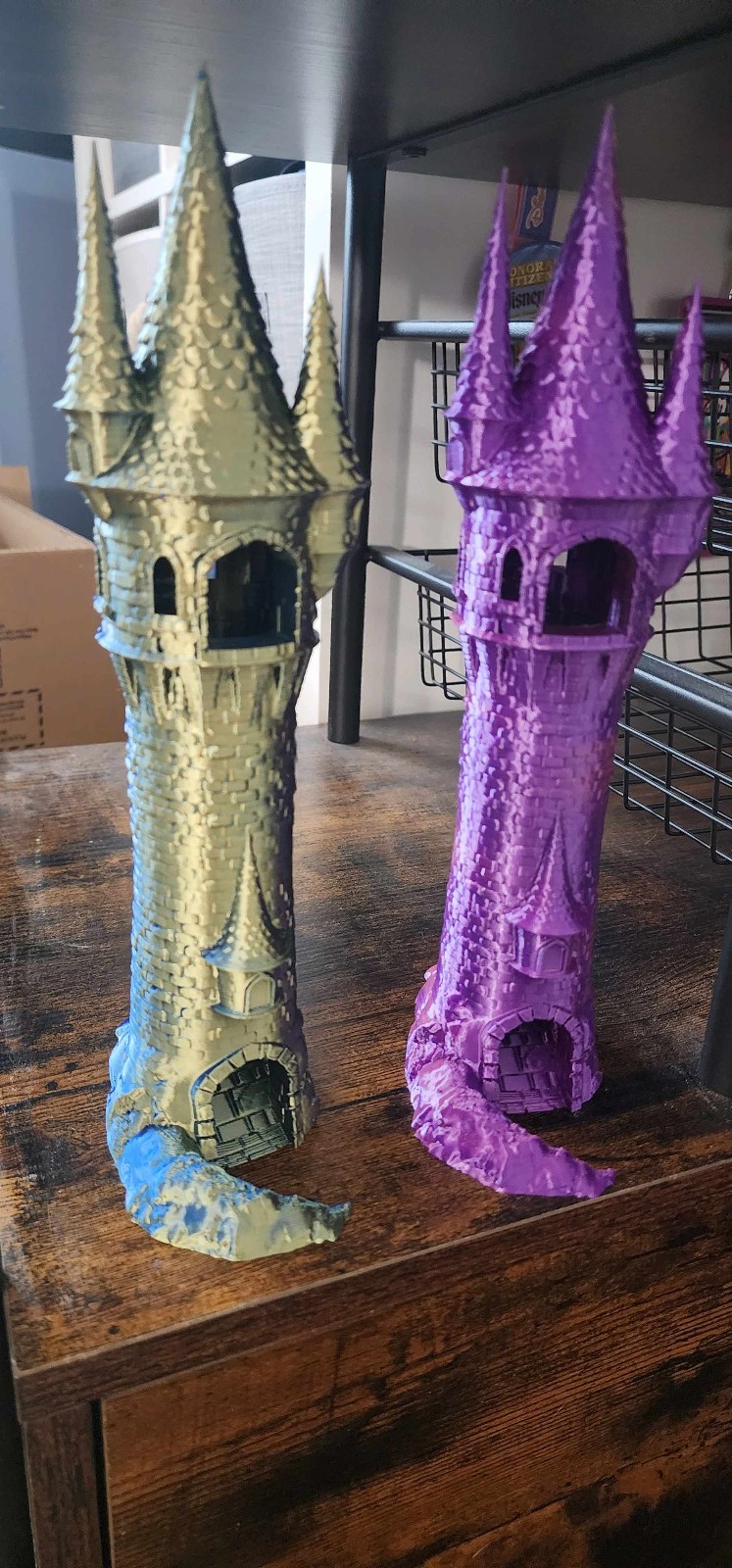 Fantasy Tower Dice Tower Removable Spire Dice Roller DnD RPG Gift