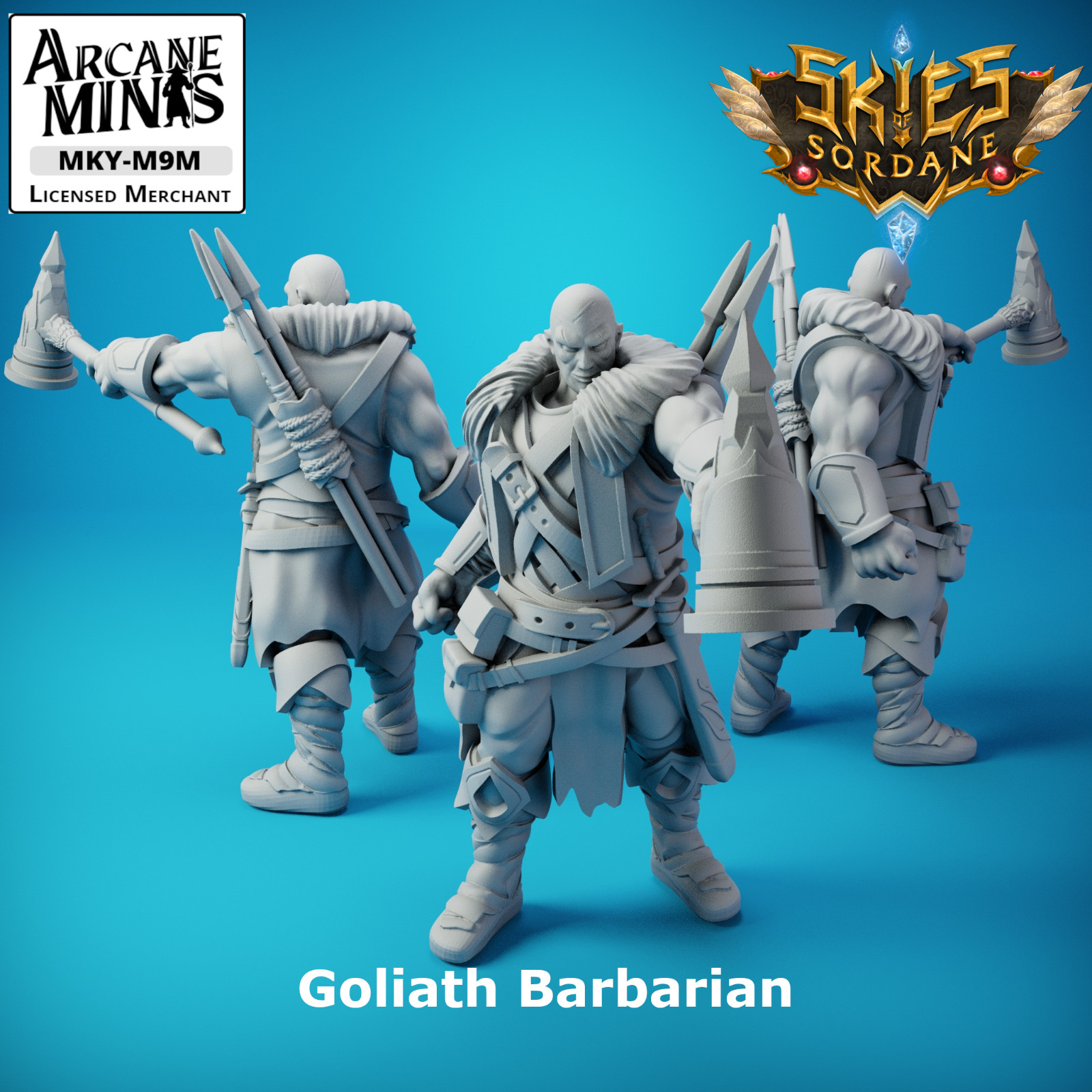D&D Miniature Goliath Barbarian with Hammer Dungeons and Dragons