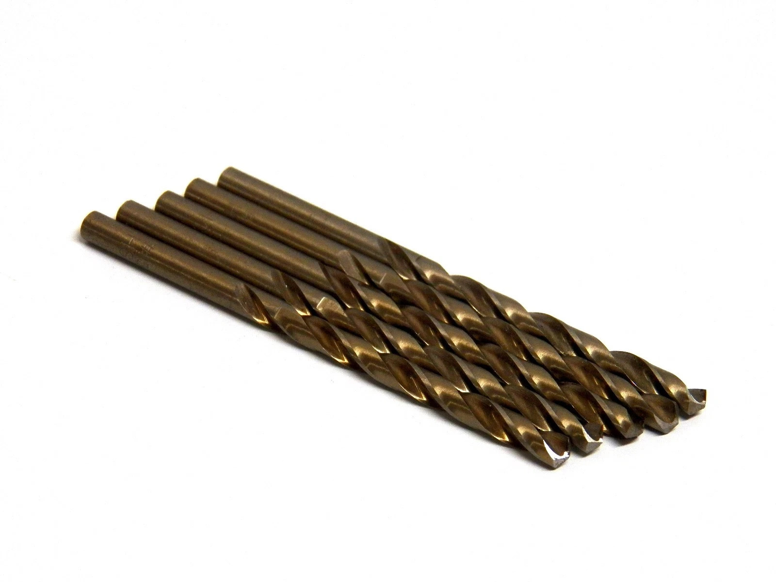 5 Piece SC MFG TEXAS "D" .246" Aerospace Jobber 135° M42 Cobalt Drill Bit 1-2-4