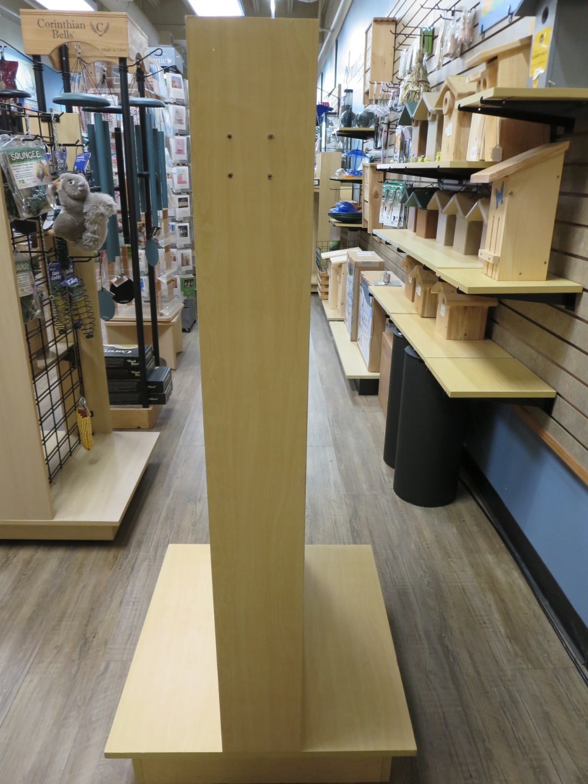 Store Display Slatwall Merchandiser Displays Tower Maple 2-Way Sided