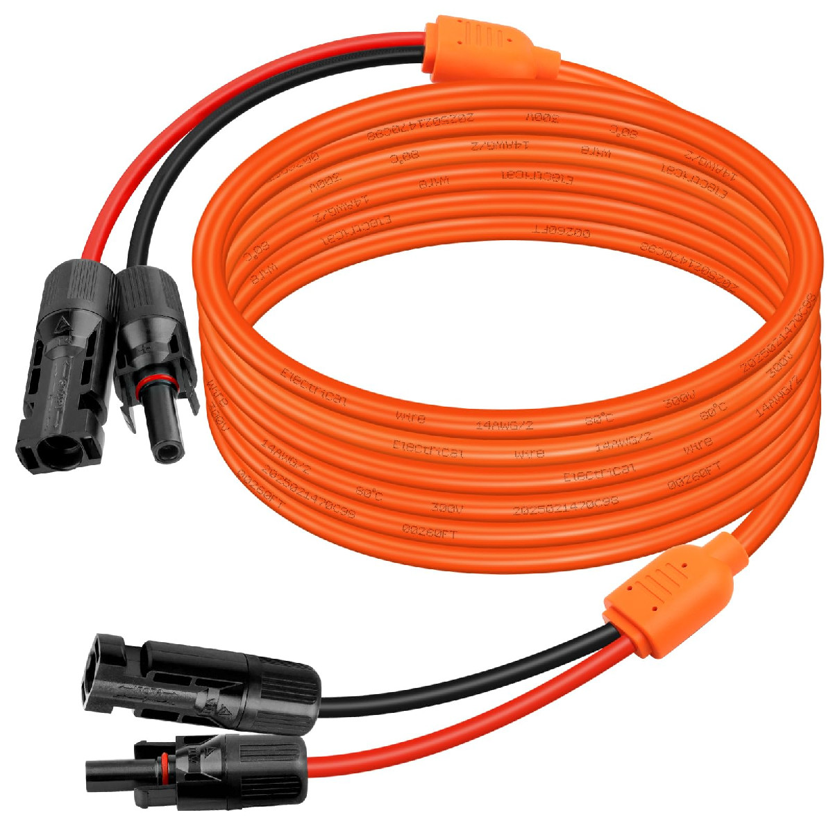 Xrds -Rf Solar Extension Cable 20Ft 14Awg Tinned Copper Solar Panel Connectors