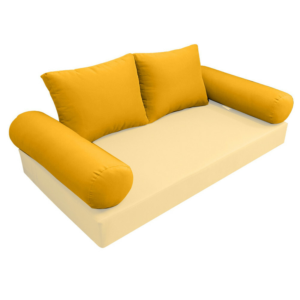 |SLIPCOVER ONLY| S1 Outdoor Bolster Backrest Pillow Covers Knife Edge Twin AD108