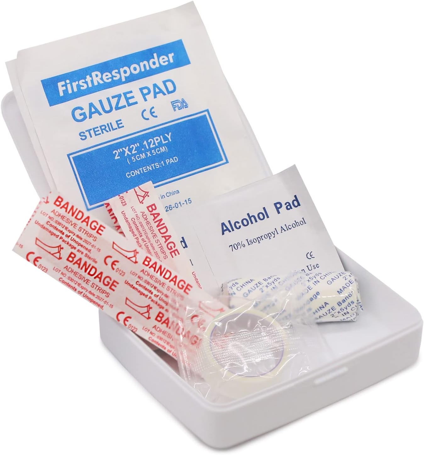 DMI Mini 20-Piece First-Aid Kit, All-Purpose Use for Minor 20 Piece, White