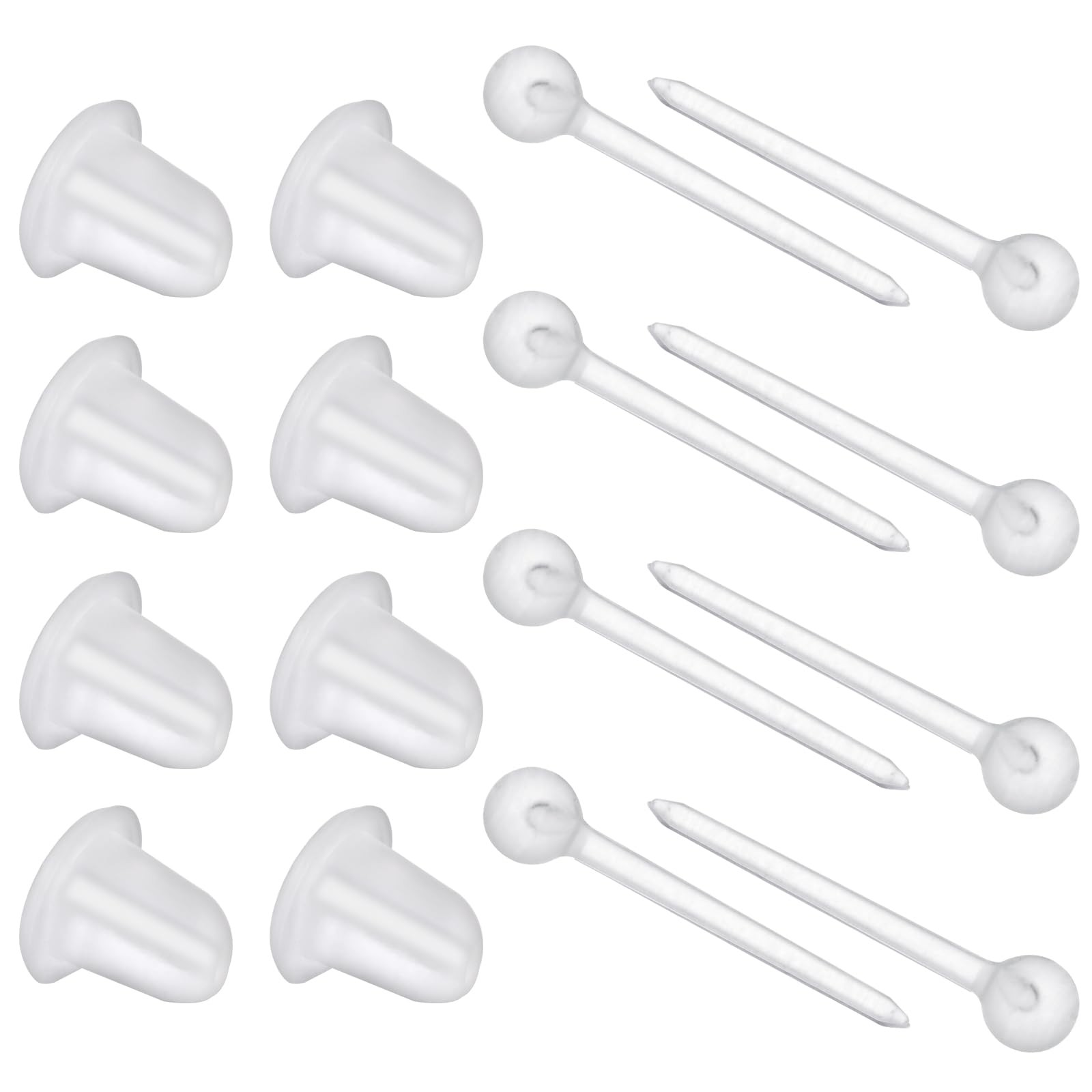 Pendientes invisibles de plástico transparente - Repuestos de silicona