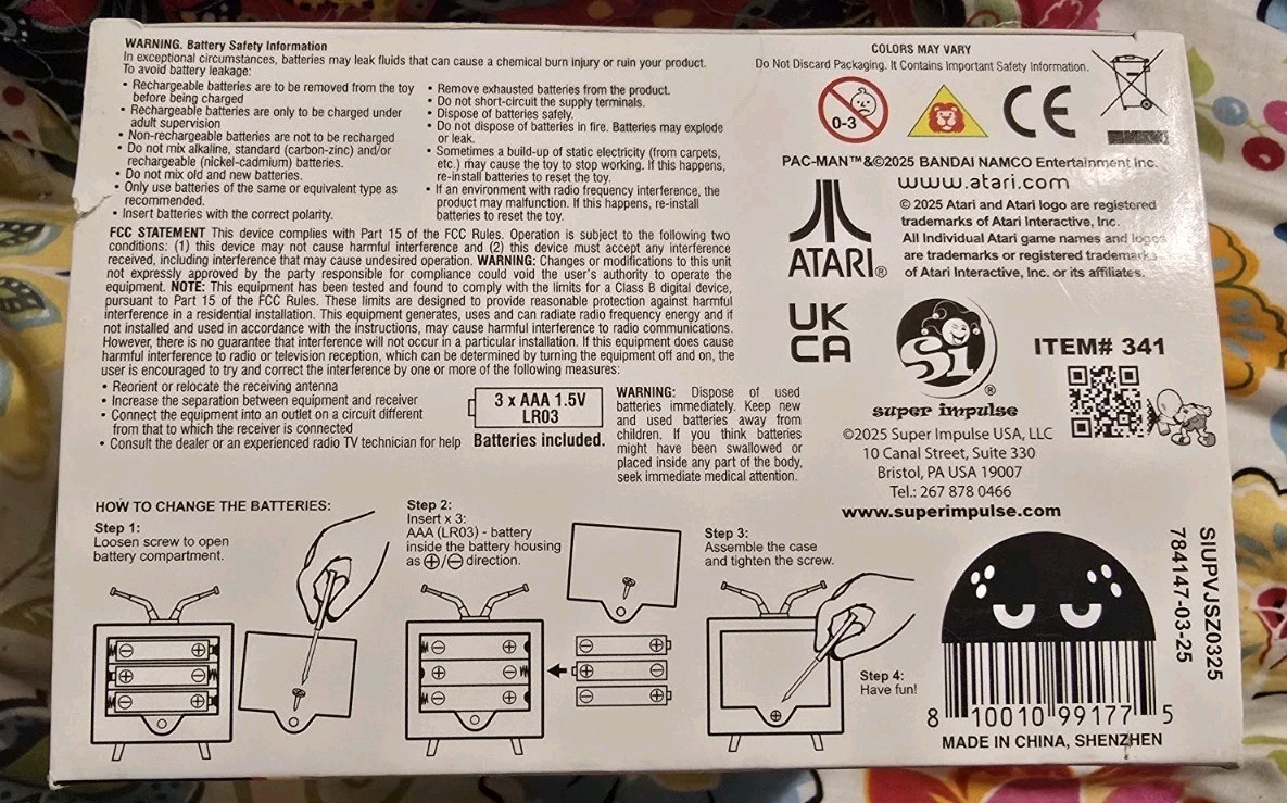 Atari Tiny Arcade Fully Functioning Desktop Console Game, 10 Games Included NEW