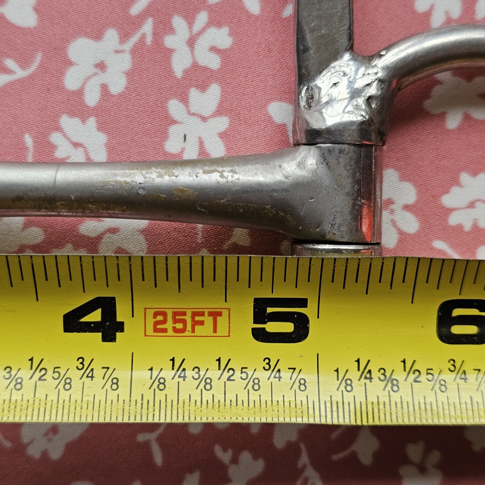 Half Cheek Smooth Snaffle Driving Bit 4 7/8" Single Jointed Used