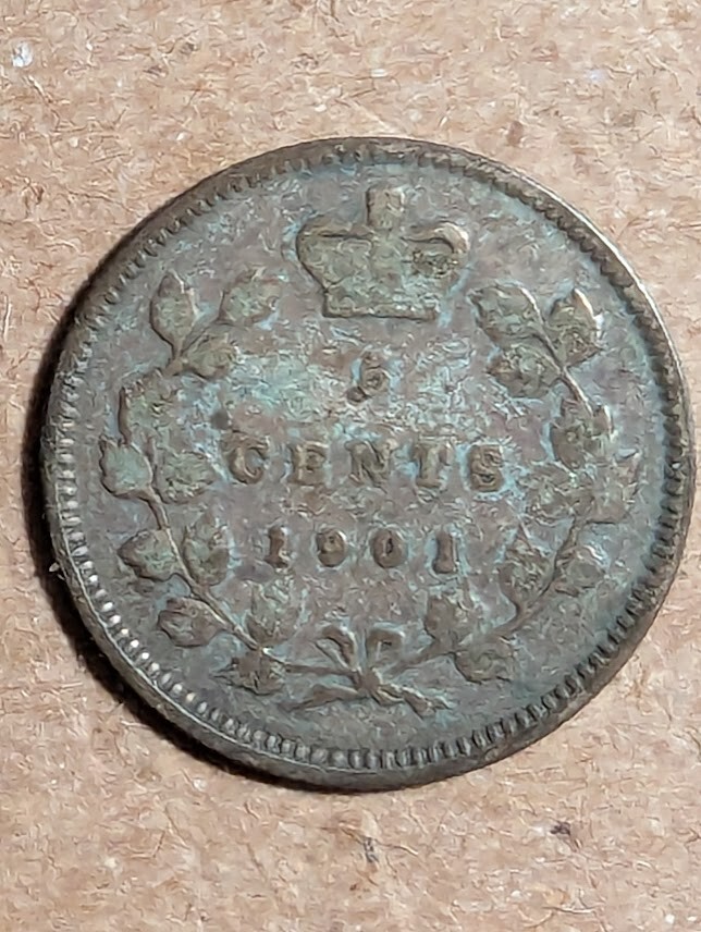 1901 Canada 5 Cents Silver