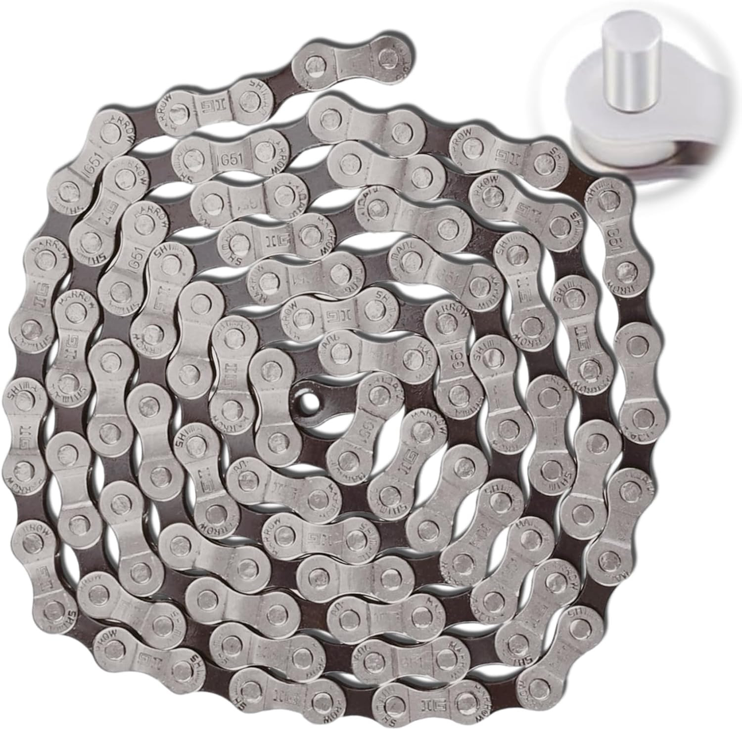 6/7/8 Speed Bicycle Chain 1/2" x 3/32" 116 Links Chain BMX Chain 7 Speed Bike Ch