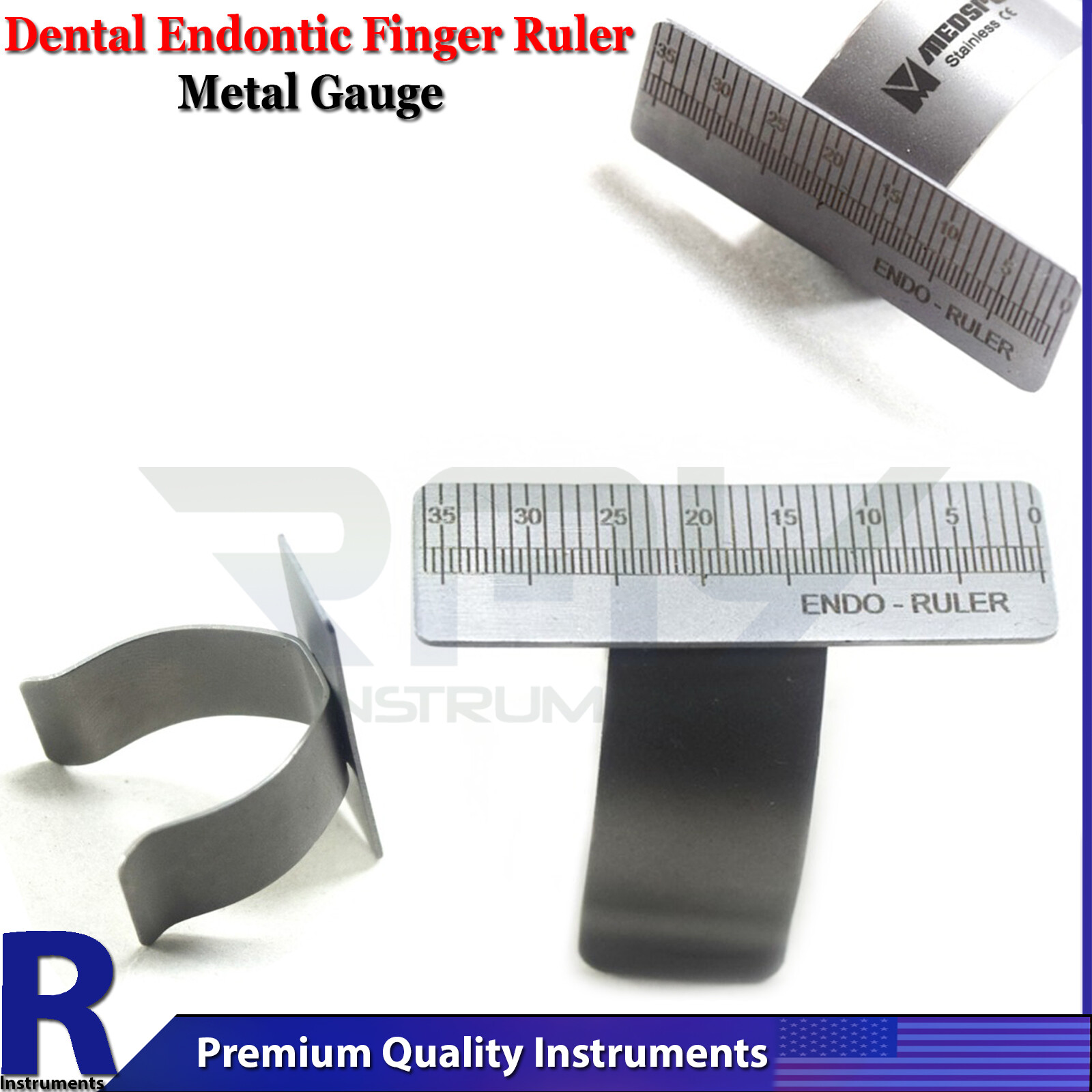 Dental Endo Gauge Finger Ruler Span Measure Scale Endodontic Ring Adjustable CE