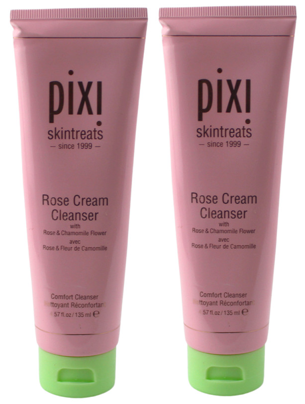 2 Pack- Pixi SkinTreats Rose Cream Cleanser, 4.6 Fl Oz