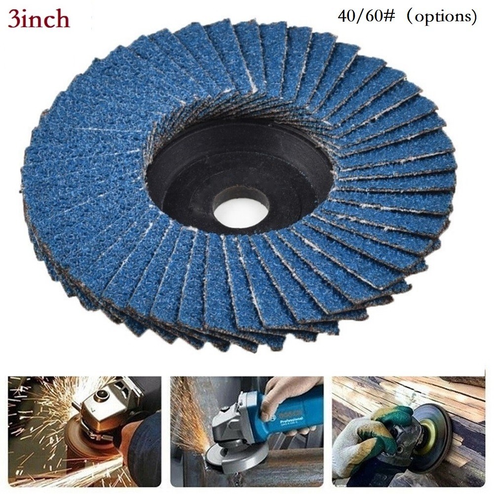 75mm/3 Grinding Wheel Flap Discs Angle Grinder Sanding Disc Wood Abrasive Tool