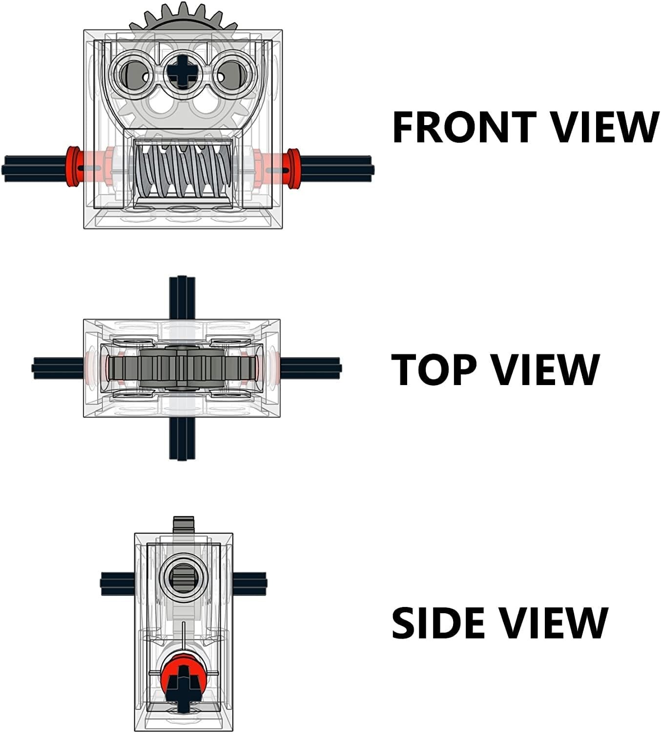 Build Creative Robotics Projects with 5 Set Gearbox Assembly - Durable ABS