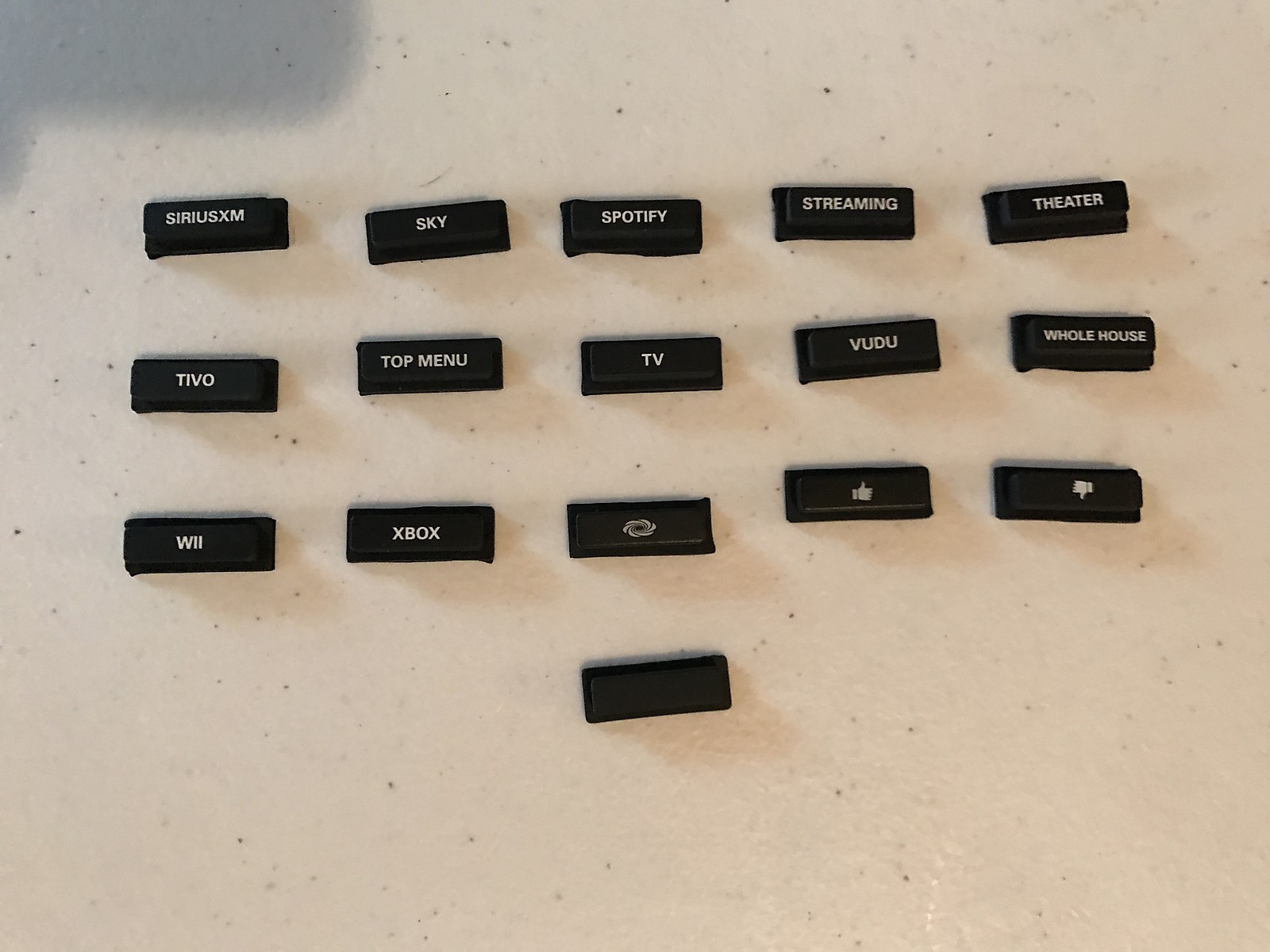 Crestron HR-100 HR-150 Engraved Remote Buttons