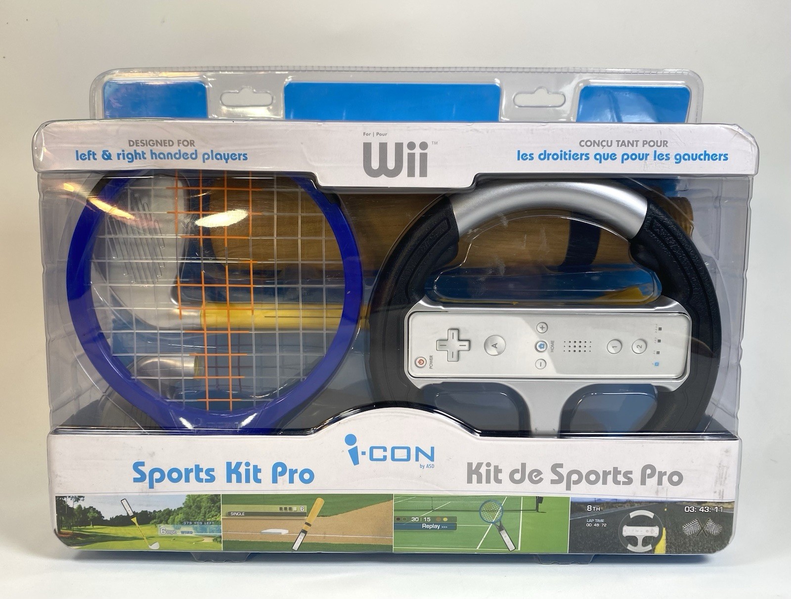I-Con 8 In 1 Sports Kit Pro - Accessories for Wii Golf Tennis Baseball Racing