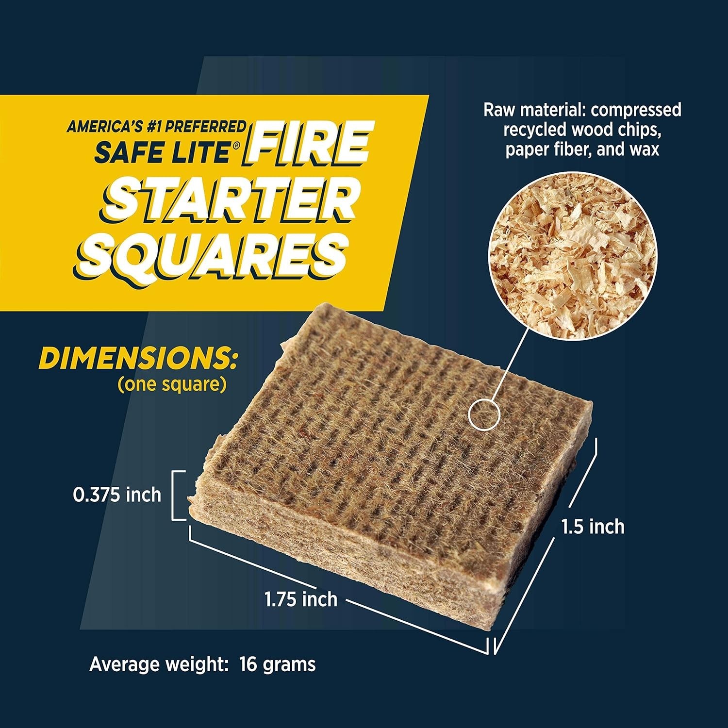 144pc Fire Starter Squares Odorless Charcoal Lighter for Grill Campfire & Pit