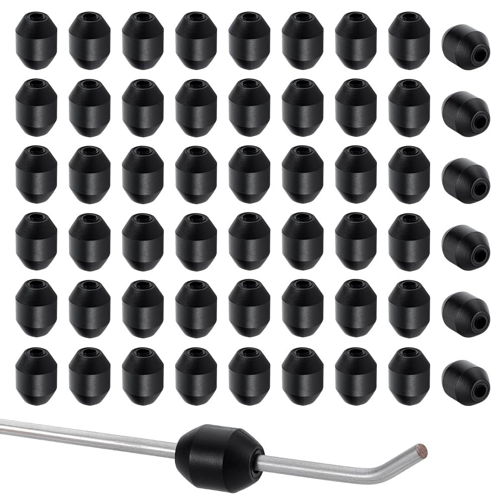 Black Peg Hook Stoppers 4mm Hole Inventory Control Clips Slat Wall 100 PCS