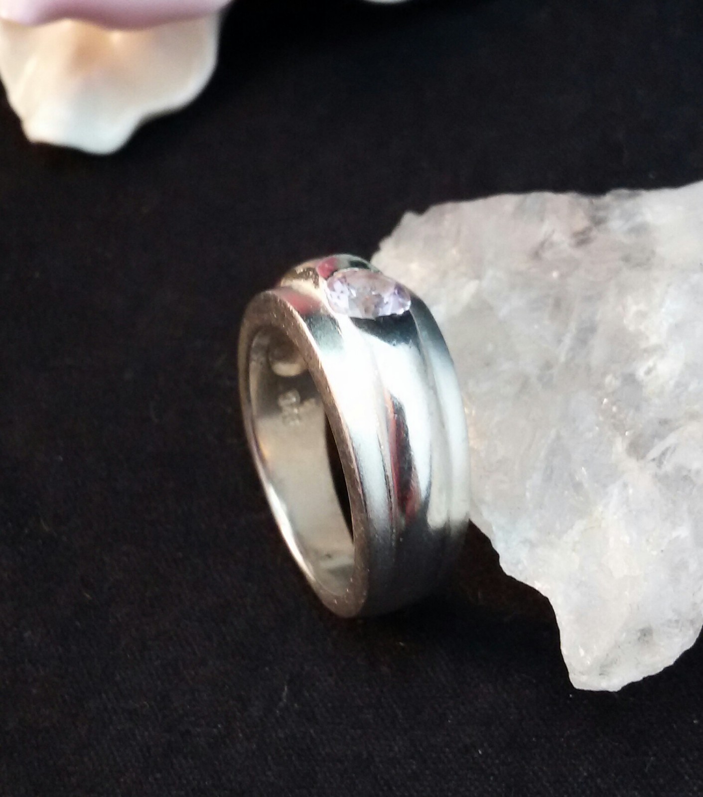 Ring Silver 925 with Amethyst Size 54 (17.2 mm Ø)