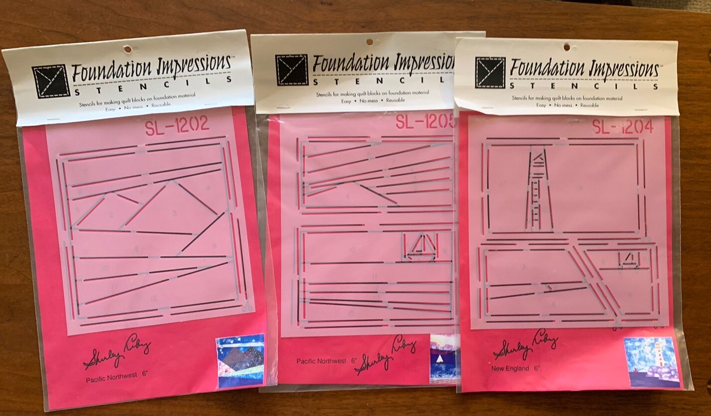 Foundation Impressions Stencils Quilt Blocks Pacific Northwest New England NEW