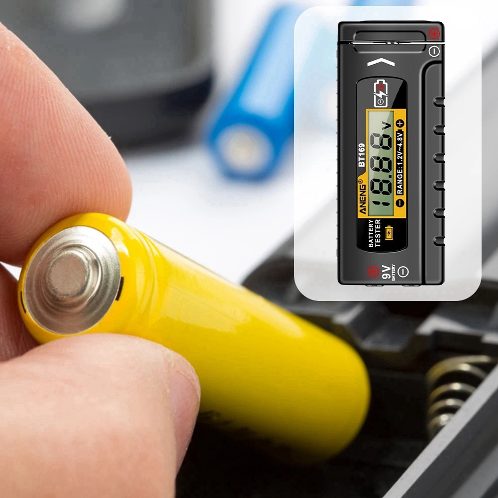 BT169 Universal Battery Tester LCD Battery Indicator Meter Checker 9V 1.2303